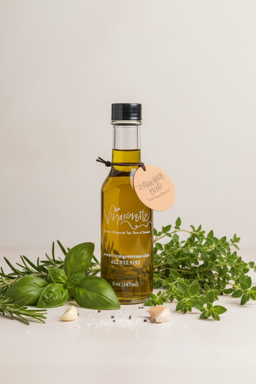 Italian Herb Blend Olive Oil - Light Background