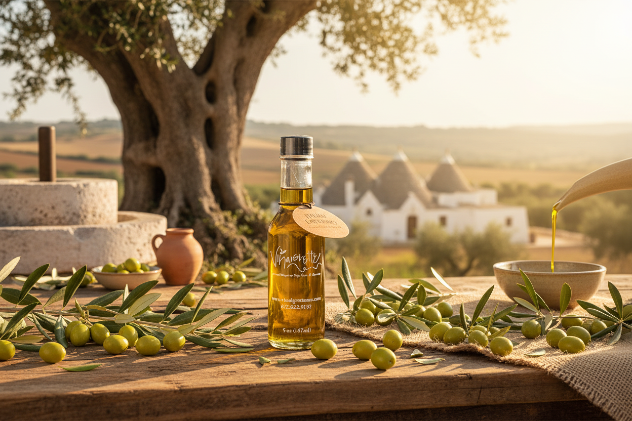 Italian Puglia Unfiltered Fresh Pressed Extra Virgin Olive Oil